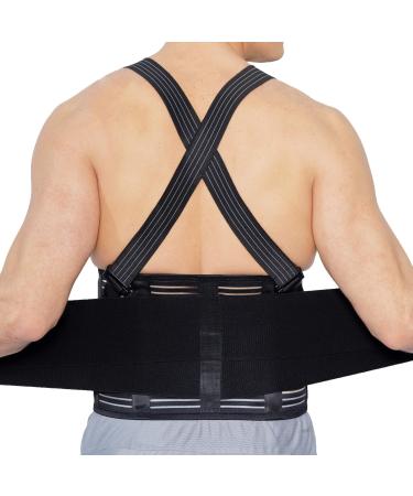 Neotech Care XL Charcoal Adjustable Back Brace with Suspenders | Lumbar Support Belt - Buy Online on GoSupps.com