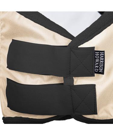 Shop Harrison Howard Caremaster Pro Horse Fly Mask - Large Eye Space Long Nose & Ears UV Protection - XL Light Champagne - Buy Online on GoSupps.com
