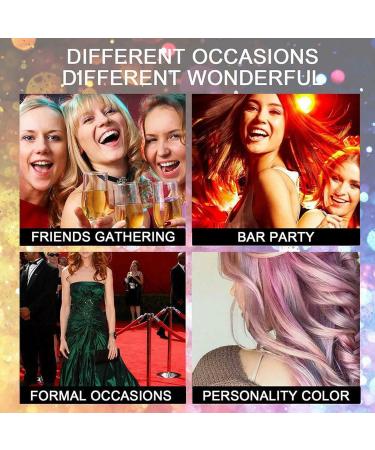 Buy Washable Hair Chalk Comb Set - Temporary Hair Dye Brush in Rose Red - 1/8 Colors for Vibrant Hair Transformations - Buy Online on GoSupps.com