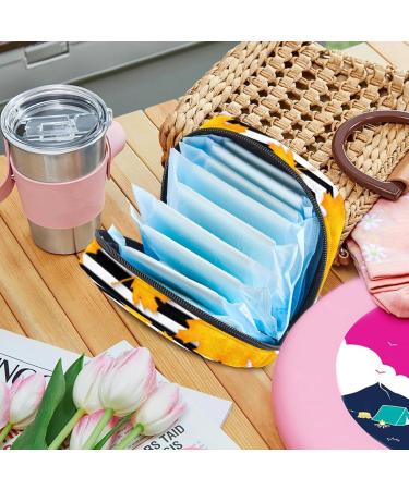 Javenproeqt Portable Women's Binding Bags - Menstrual Cup Pocket & Pads for Teens | Stylish Autumn Leaves Design - Buy Online on GoSupps.com