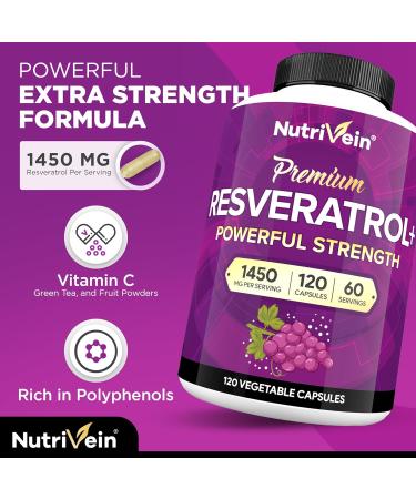 Nutrivein Premium Ashwagandha Capsules & Resveratrol Supplement Bundle: High-Absorption Resveratrol Capsules and Ashwagandha Supplements for Balance, Vitality, & Repair - Buy Online on GoSupps.com