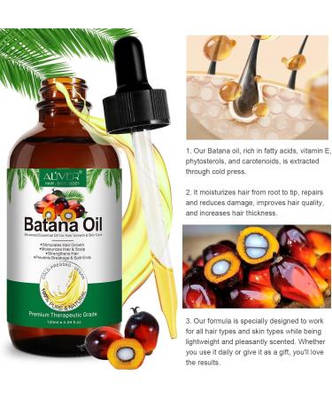 120ml Batana Oil for Hair Growth Raw Batana Oil Organic Strengthening and Thickening Hair Repair Damaged Hair Nourishes Scalp Natural Batana Oil for Hair Skin & Nails 4.04 fl.oz - Buy Online on GoSupps.com