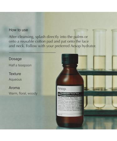 Aesop Immaculate Facial Tonic - Vitamin-Rich Exfoliant for Refined Skin Texture | 3.3 fl oz - Hydrating & Gentle | Shop Internationally - Buy Online on GoSupps.com