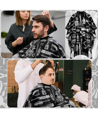 FEBSNOW Hair Cutting Cape Kit - Professional Waterproof Barber Cape with Neck Duster Brush | Adjustable Floral Hairdressing Supplies for Adults - Buy Online on GoSupps.com