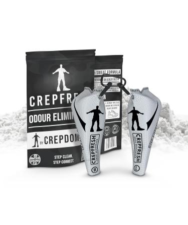 Crepfresh Shoe Deodorizers - Reusable Trainer Odour Eliminators - 1 Pair - Sweat Removers for Smelly Sneakers - Fresh Mineral Blend to Absorb Harsh Odour - Ideal for Sport & Street Trainers