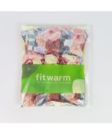 Fitwarm Fancy Flower Dog Dress for Mothers Day | Girl Dog Clothes Wedding Gown | Pet Birthday Party Outfit | Puppy Lace Dress in Pink - XS - Buy Online on GoSupps.com