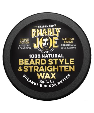 Gnarly Joe Beard Styling & Straightening Wax for Men Triple-Action Style Tidy and Conditioning Balm. 50 g 60 ml (Pack of 1)