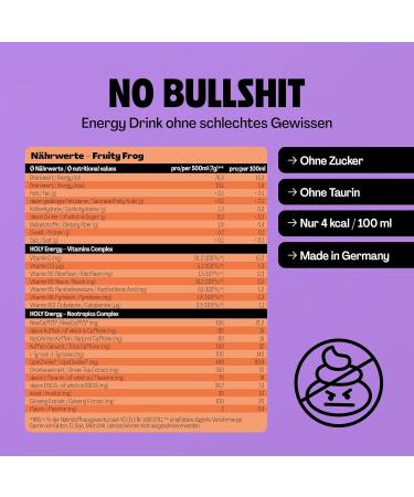 Buy Holy Energy Gaming Booster - Fruity Frog Powder | 50 Portions | Mango Maracuja & Pineapple | Focus Booster | Vegan | Natural Flavors - Buy Online on GoSupps.com