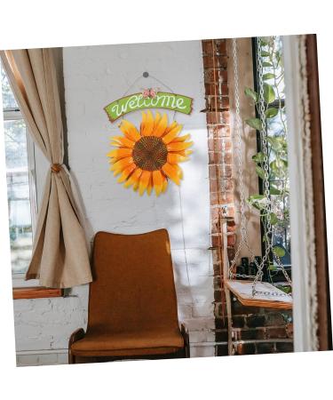 TOPPERFUN Pendant Front Door Sign Fall Decor Wall Decor Iron Country Style Flowers - Buy Online on GoSupps.com