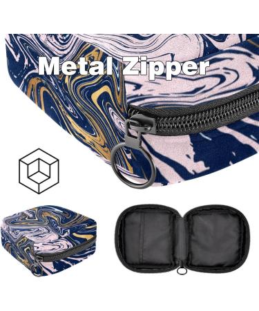 Portable Storage Bags for Women's Bandages - Aesthetic Abstract Marble Design | Ideal for Tampons Panty Liners & Menstrual Pads | Perfect for School & Office - Buy Online on GoSupps.com