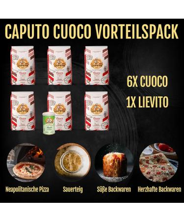 Buy DELICRET Caputo Cuoco Flour & Yeast Set - 6x1kg Flour for Long Rising Doughs + 100g Dry Yeast - International Shipping - Buy Online on GoSupps.com