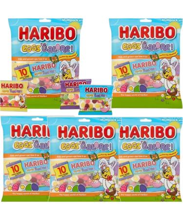 3x Haribbo Easter Egg Galore Pouch | Haribbo Mini Bags | Multipack Sweets | Haribbo Eggs | Ready For Easter Egg Hunts | Perfect for Sharing | 160g - Buy Online on GoSupps.com
