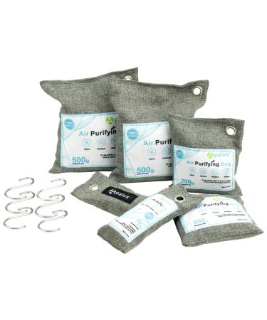 Apalus air fresh apartment natural bamboo activated carbon car air freshener & space freshener perfect smell and moisture remover for car apartment bedroom cupboards family spar set