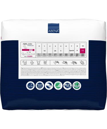 Abena Abri-San Premium Heavy Absorbency Incontinence Pads - Size 11 (16 Count) - Buy Online on GoSupps.com