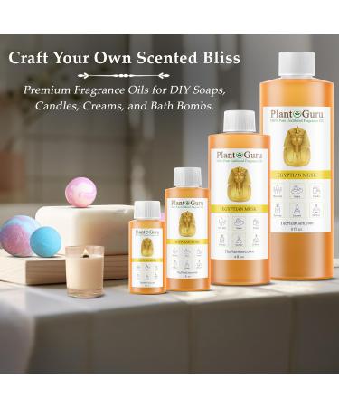 Plant Guru Egyptian Musk Fragrance Oil Scented for DIY Soap Making Burners and Warmers Great Addition to Lotions and Creams - 4 Fl Oz - Buy Online on GoSupps.com