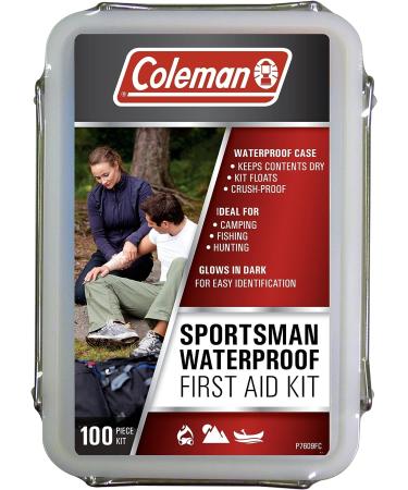 Coleman Sportsman Waterproof First Aid Kit - 100 Pieces | Essential Outdoor Emergency Supplies - Buy Online on GoSupps.com