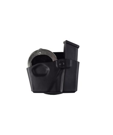 Safariland 573 Glock 17 22 Open Top Paddle Magazine Pouch with Handcuff Case Right Hand STX Plain Black