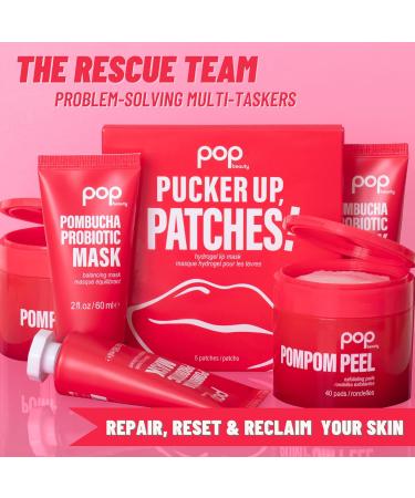 POMPOM Peel - 40 Exfoliating Peel Pads for Renewing Purifying & Brightening Skin | Pomegranate Witch Hazel Glycolic Acid | Uncomplicated Skincare - Buy Online on GoSupps.com