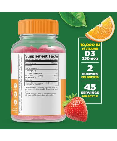 Lifeable B Complex + Vitamin D 10000 IU Gummies Bundle - Great Tasting Vitamin Supplement Gluten Free GMO Free Chewable - Buy Online on GoSupps.com