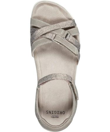 Earth Origins Women's Sofia Sandals - Granite, Size 9 | Comfortable Casual Walking Shoes - Buy Online on GoSupps.com