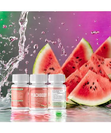 Watermelon Flavored Probiotic Vaginal Suppositories | Aloe Vera & pH Balance Support - Peachbody 30 Vegetable Capsules - Buy Online on GoSupps.com