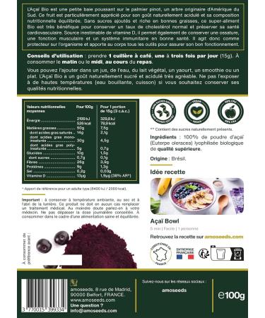 Organic Acai Powder 100G | Antioxidant Vitality | Superior Quality No Sugar Added - Buy Online on GoSupps.com