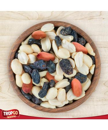 Tropgo Peanuts and Raisins 200g Tub - Peanuts and Dried Fruit in Resealable and Recyclable Tub - Wholesome Trail Mix with Fibre Protein and Essential Minerals - Healthy Nuts for All Ages - Buy Online on GoSupps.com