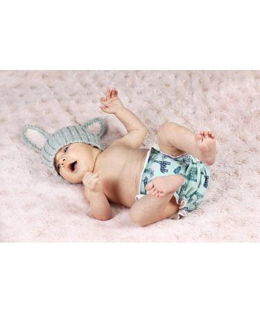 Petit Lulu Newborn Diaper (2-6kg) - Fluffy Organic Bamboo Cloth Diapers | Reusable | No Polyester | Push Button - Small Elephants - Buy Online on GoSupps.com