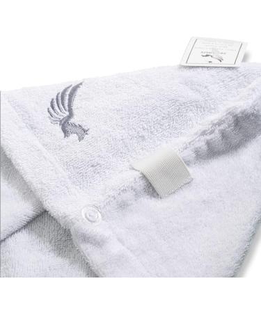 SELARUS Turkish Cotton Hair Towel Wrap for Women - Quick Dry, Super Absorbent Towels for Curly & Long Hair - 1 Pack (White, 10x26 inches) - Buy Online on GoSupps.com