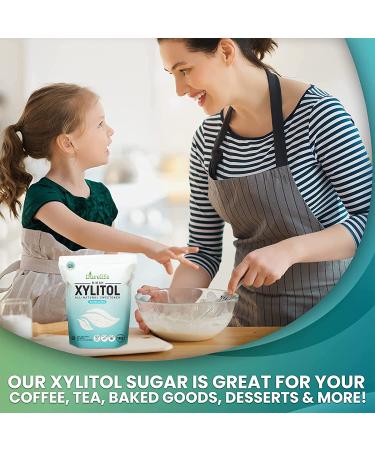 DureLife XYLITOL 5 LB Bulk (80 OZ) - 100% Pure Birch Xylitol, NON GMO, Gluten Free, Kosher - Natural Sugar Substitute in Resealable Stand Up Pouch Bag - Buy Online on GoSupps.com