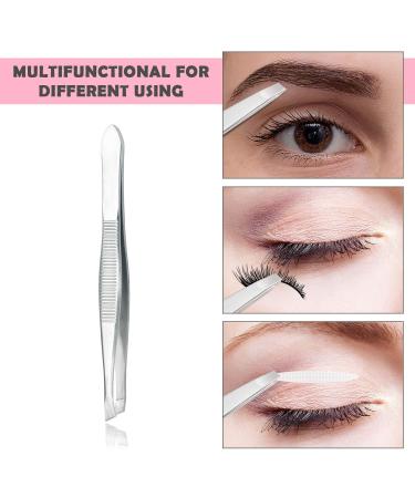 Stainless Steel Precision Tweezers Set for Men and Women - 24pcs Slant Tip Tweezers for Facial Hair and Ingrown Hair Removal - Buy Online on GoSupps.com