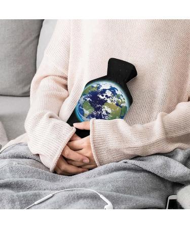 Earth Hot Water Bottle with Plush Cover - Perfect Bed Warmer for Adults & Children | 26.5x15.3cm | International Shipping Available - Buy Online on GoSupps.com