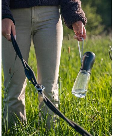 Lionto 500ml Portable Leak-Proof Water Bottle for Dogs - On-the-Go Black Dog Drinking Dispenser - Buy Online on GoSupps.com