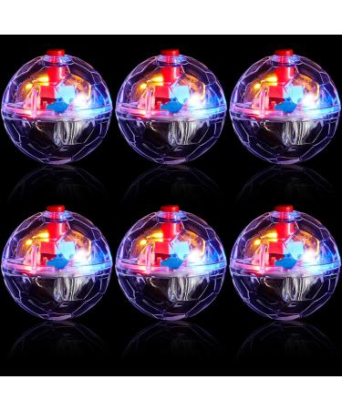 6 Pieces Ghost Hunting Cat Ball Activated Cat Toy Ball Motion LED Light Cat Balls Motion Cat Dog Interactive Toys Pet Glowing Mini Running Exercise Ball Toys for Animals Activity
