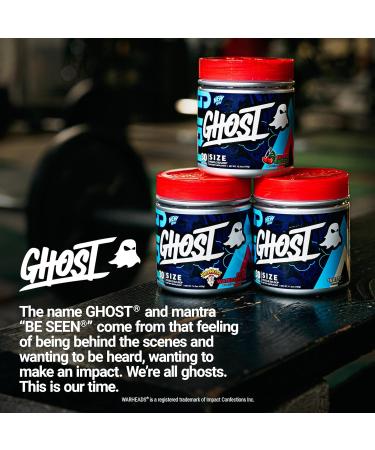 GHOST Size V3 Muscle Builder Dietary Supplement - Warheads Sour Watermelon 30 Servings Support Muscle Growth & Strength Building for Men & Women - Creatine & Betaine - Free of Sugar & Gluten V3 Warheads Sour Watermelon - Buy Online on GoSupps.com