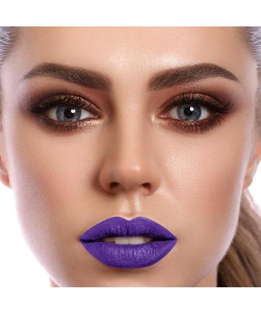 Mynena Deep Royal Purple Matte Metallic Liquid Lipstick | Long-Lasting Waterproof | Vegan & Cruelty-Free - Shop Internationally - Buy Online on GoSupps.com