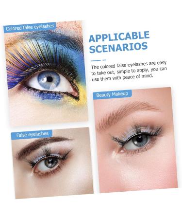 POPETPOP 3 Pairs False Lashes Fake Lashes for Party Cosplay Fake Lashes Colored Lashes Colored Fake Lashes Imitation Eyelash Set - Buy Online on GoSupps.com