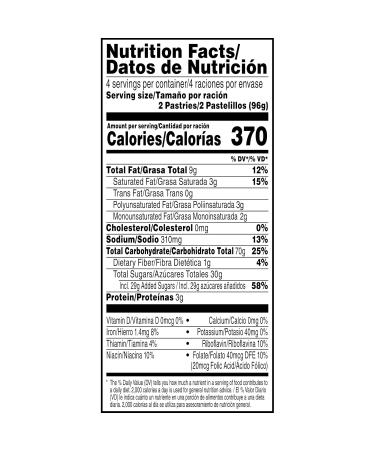 Pop-Tarts Toaster Pastries Breakfast Foods Kids Snacks - Frosted Lemon Blueberry Crumble - 8 Pop-Tarts - Buy Online on GoSupps.com