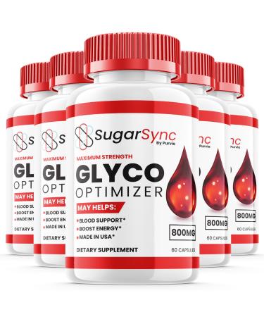 (5 Pack) Sugar Sync Glyco Optimizer Sugarsync Glyco Optimizer Sugar Sync Cleanse Glyco Extra Strength Formula Sugar Synce Overall Wellness Support Reviews Sugarsync Maximum Strength (300 Capsules)