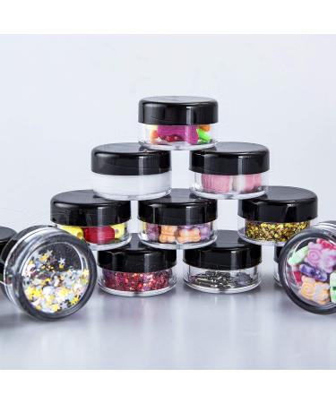 30 Pcs Mini Cream Containers with Labels & Spatula - 5g Black Jars for Nail Art & Lip Balm - International Shipping - Buy Online on GoSupps.com