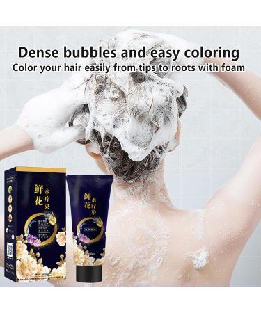 Immediate Hair Dye Shampoo - Natural Gray Hair Color Quick-Effect Multi-Purpose for All Hair Lengths - Brown Black - Buy Online on GoSupps.com