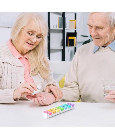 7-Day Rainbow Pill Organizer - Weekly Medication Box & Tablet Storage for Easy Management - Buy Online on GoSupps.com