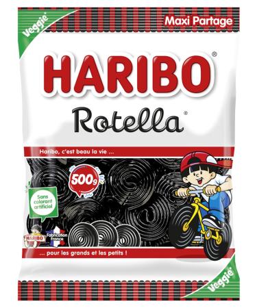 HARIBO - Rotella - Bonbons R glisse - Sans Colorants Artificiels & Sans G latine - Sachet Vrac 500 g