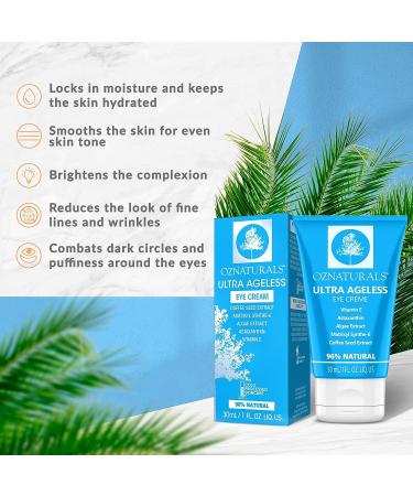 OZNaturals Collagen Peptide Face & Eye Cream for Women - Anti Aging Day & Night Treatment for Dark Circles, Acne Scars & Puffiness - Buy Online on GoSupps.com