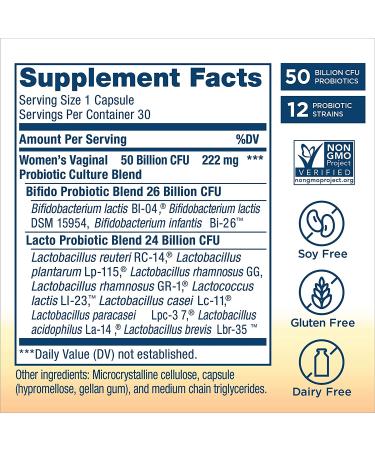 Renew Life Ultimate Flora Women's Vaginal Probiotic 50 Billion - 30 Veggie Capsules - Buy Online on GoSupps.com