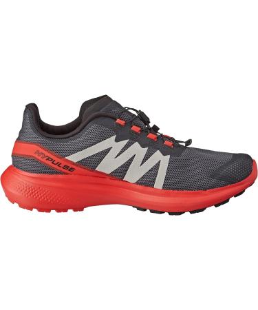 Salomon Men's Hypulse Trail Running Shoes 9.5 - Magnet/Poppy Red/Black | Lightweight & Durable - Buy Online on GoSupps.com