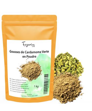 1kg Cardamom Powder - Ground Green Cardamom - Intense Aroma & Taste - Elettaria Cardamomum - 100% Natural, Pure and No Additi