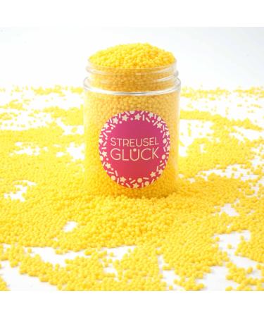 Strussel happiness crumbly just pure yellow 90g non -parellles sugar beads sugar pearls children's birthday Christmas tortendeko cupcakes muffins Christmas cake streusel cookies cake