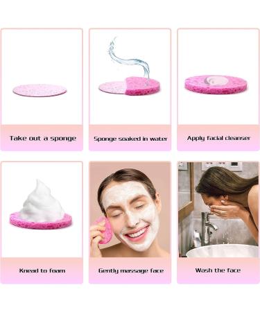 Super Soft Silicone Face Cleanser with Compressed Facial Sponges - Natural Cellulose Face Sponge for Exfoliation and Makeup Removal - Buy Online on GoSupps.com