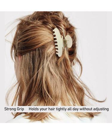 Venhay Hair Claw Clips 3.8 Inch - No Slip Matte Jaw Clip for Thin & Medium Thick Hair - 4 Pack Assorted Colors - Women, Girls - Buy Online on GoSupps.com